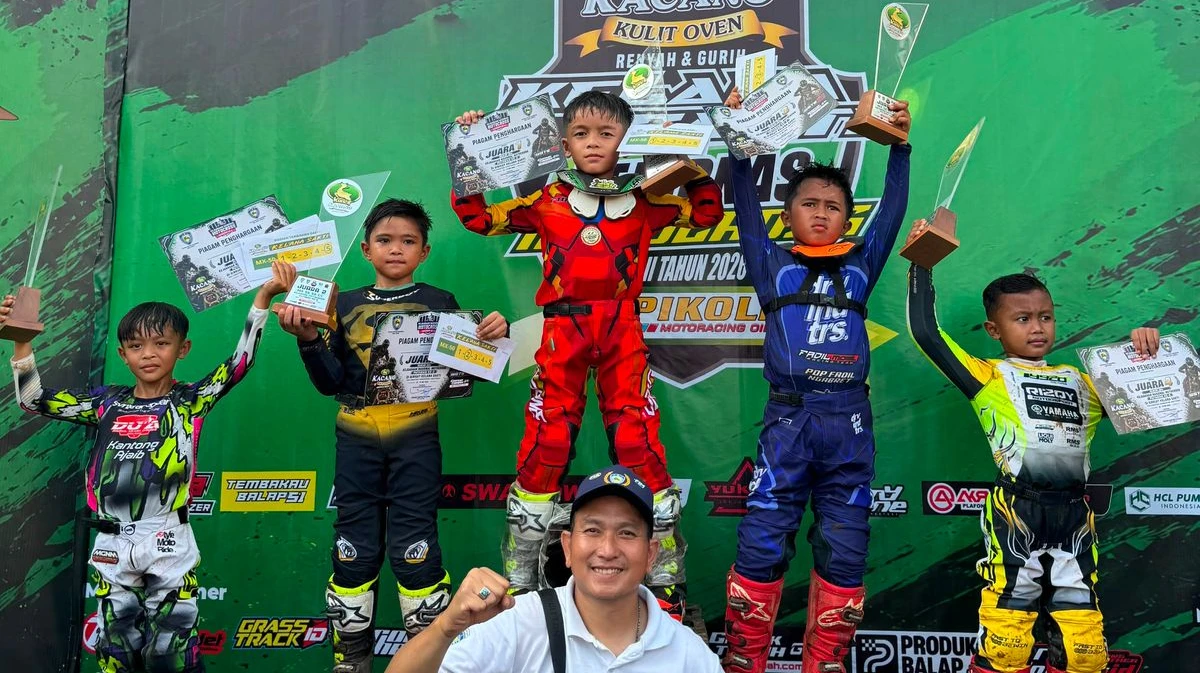 Kadek Boy Kanaya Darmanta Kunci Posisi Runner Up Kejurnas MX 50cc Putaran ke-2 di Karanganyar